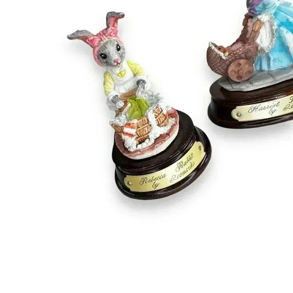 Lot of 3 The Heritage Mint Little Nook Village Mice By Leonardo 1989 Rabbit - Picture 5 of 8